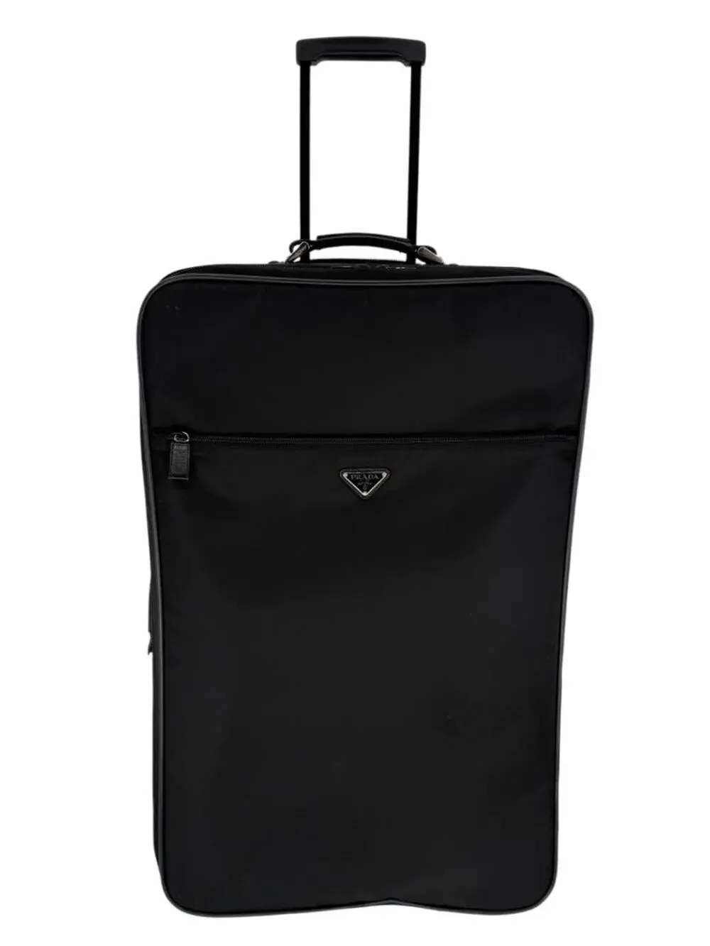 Prada Black Nylon Rolling Suitcase with Saffiano Leather Trim